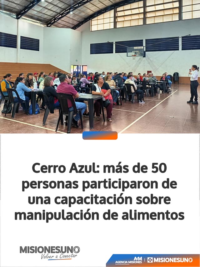Cerro Azul: más de 50 personas participaron de una capacitación sobre manipulación de alimentos