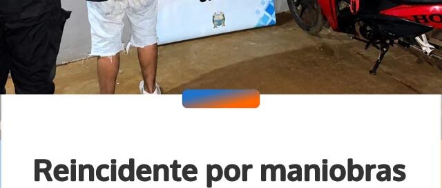 Reincidente por maniobras peligrosas volvió a ser detenido en Garupá