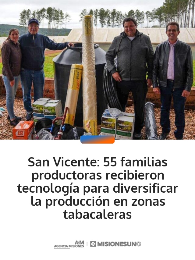 San Vicente: 55 familias productoras recibieron tecnología para diversificar la producción en zonas tabacaleras