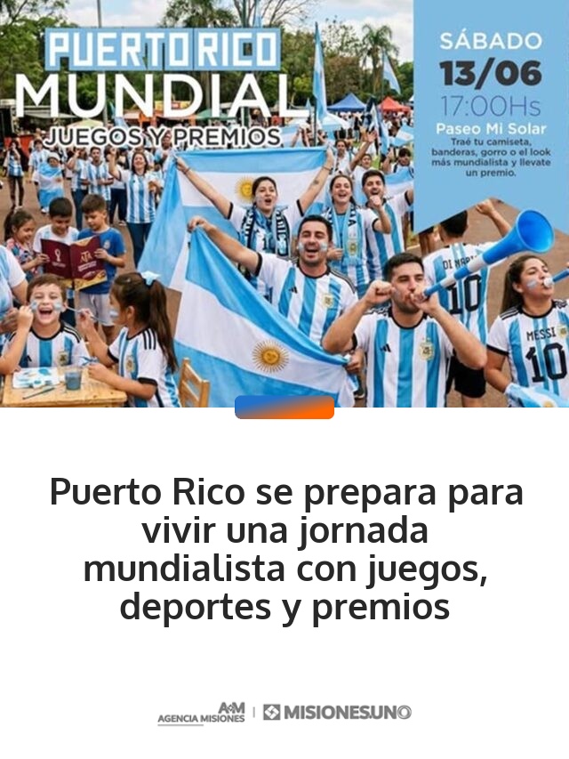 Puerto Rico se prepara para vivir una jornada mundialista con juegos, deportes y premios