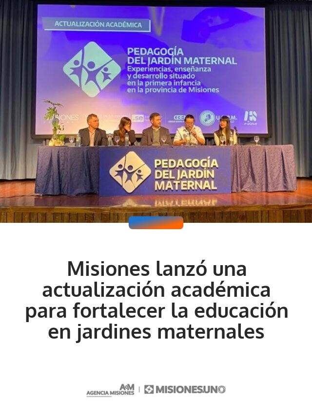 Misiones lanzó una actualización académica para fortalecer la educación en jardines maternales