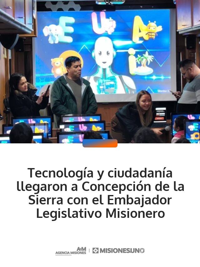 Tecnología y ciudadanía llegaron a Concepción de la Sierra con el Embajador Legislativo Misionero