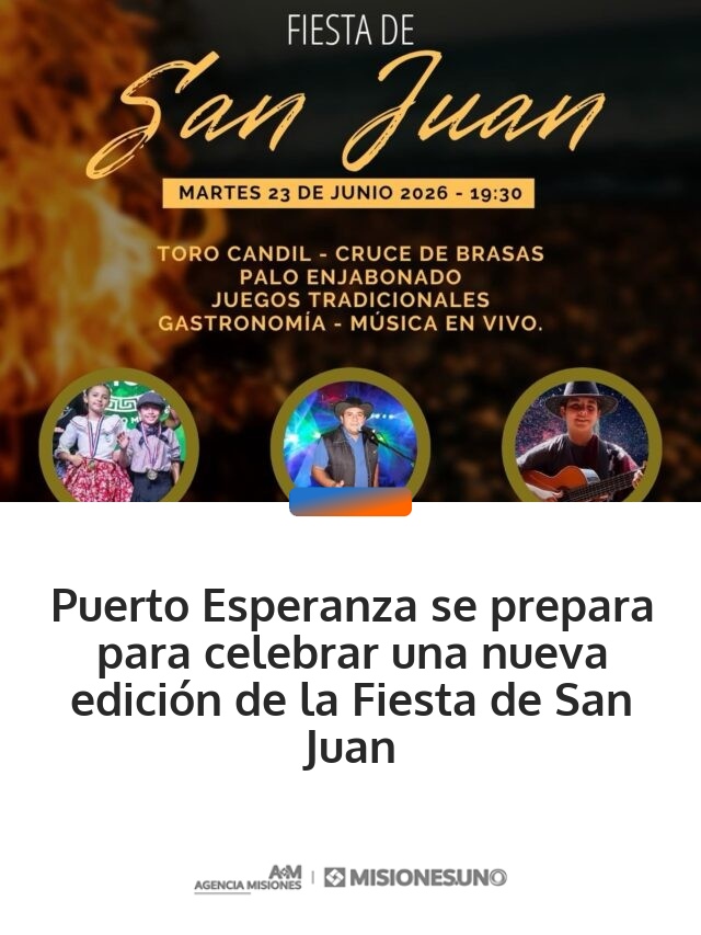 Puerto Esperanza se prepara para celebrar una nueva edición de la Fiesta de San Juan