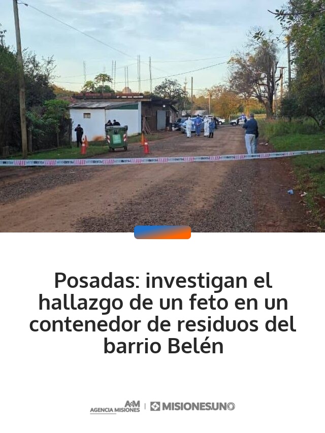 Posadas: investigan el hallazgo de un feto en un contenedor de residuos del barrio Belén