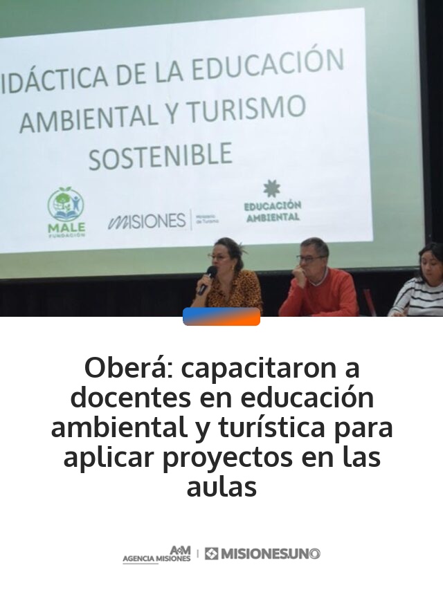 Oberá: capacitaron a docentes en educación ambiental y turística para aplicar proyectos en las aulas