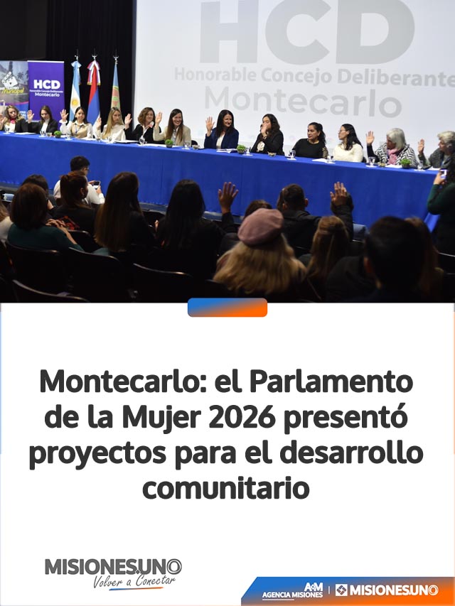Montecarlo: el Parlamento de la Mujer 2026 presentó proyectos para el desarrollo comunitario
