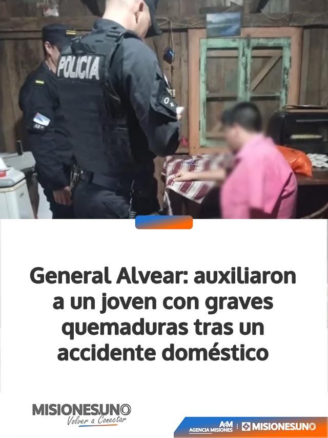General Alvear: auxiliaron a un joven con graves quemaduras tras un accidente doméstico