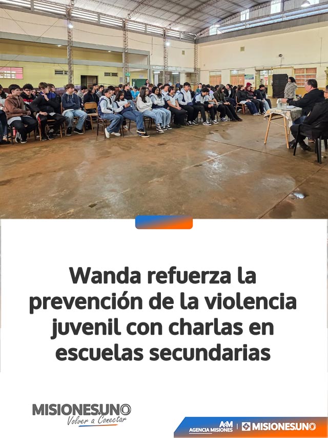 Wanda refuerza la prevención de la violencia juvenil con charlas en escuelas secundarias